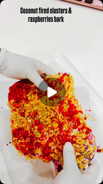 Coconut fried clusters and raspberries from Velvet Sugar Bakes